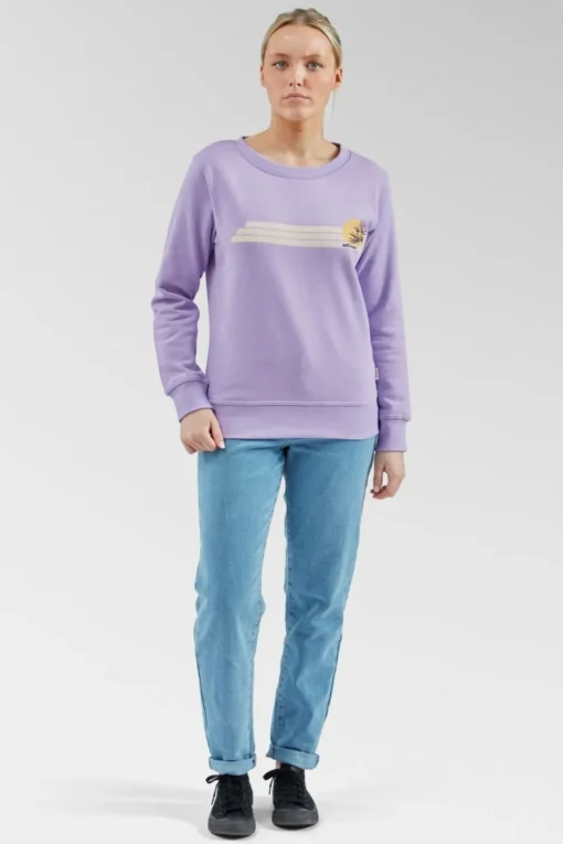 Womens Poster Stripe Crew Sweatshirt