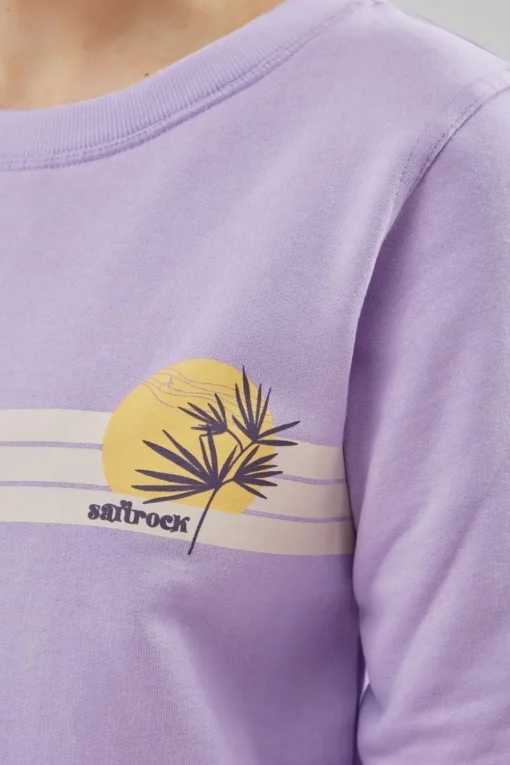 Womens Poster Stripe Crew Sweatshirt