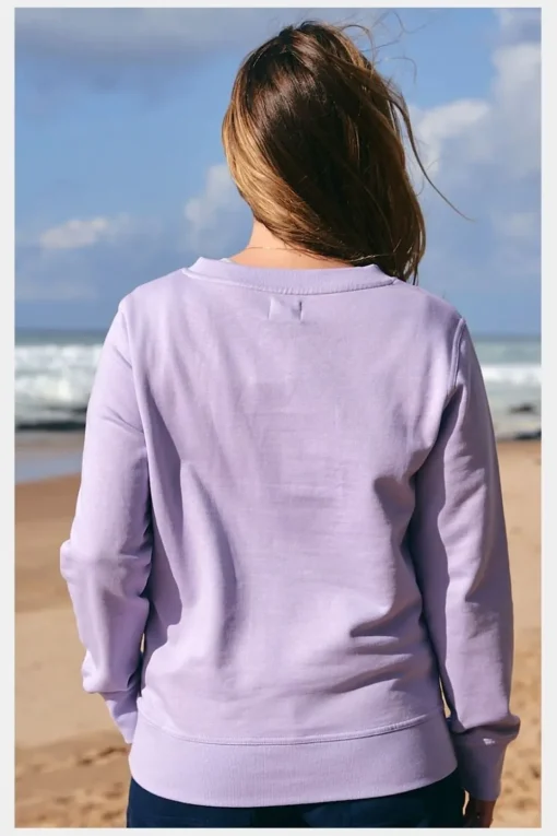 Womens Poster Stripe Crew Sweatshirt