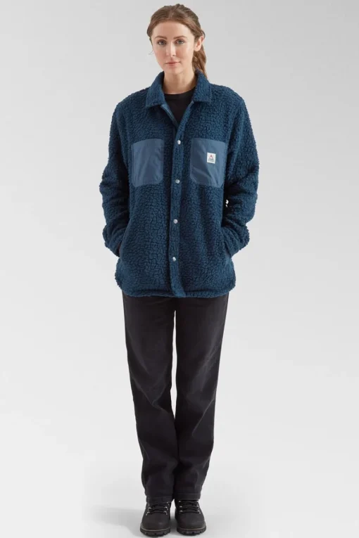Womens Rappel Recycled Sherpa Oversized Shirt