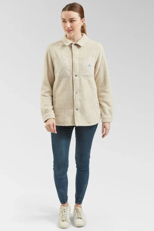 Womens Rappel Recycled Sherpa Oversized Shirt