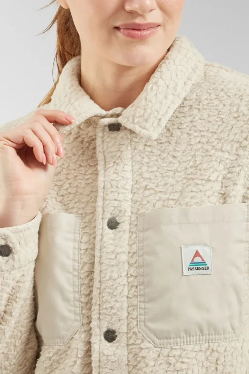 Womens Rappel Recycled Sherpa Oversized Shirt