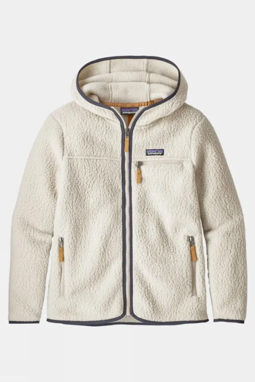 Womens Retro Pile Hoodie Fleece Jacket