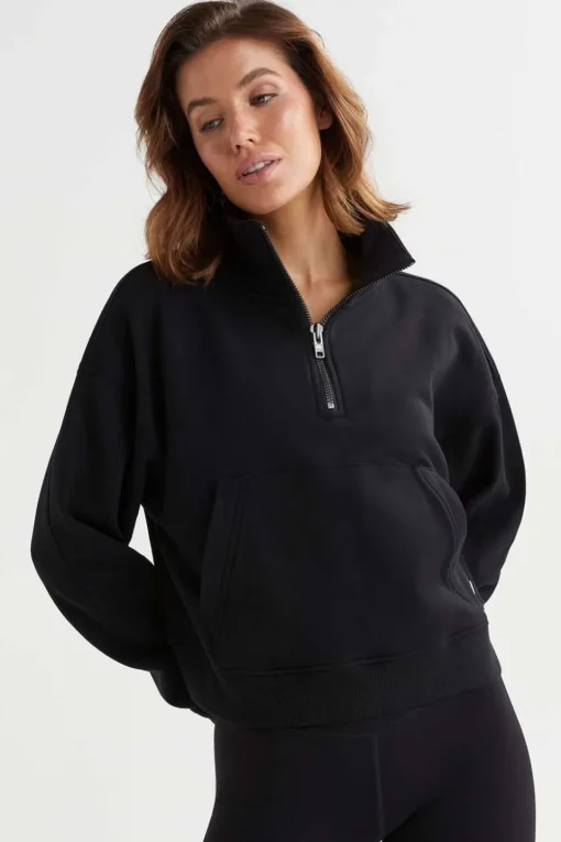 Womens Rhianna Quarter Zip Sweater