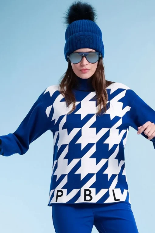 Womens Rose Roll Neck Knit Sweater