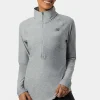 Womens Sport Spacedye 1/2 Zip Long Sleeve Top