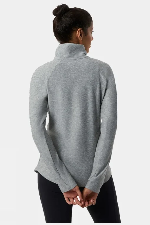 Womens Sport Spacedye 1/2 Zip Long Sleeve Top